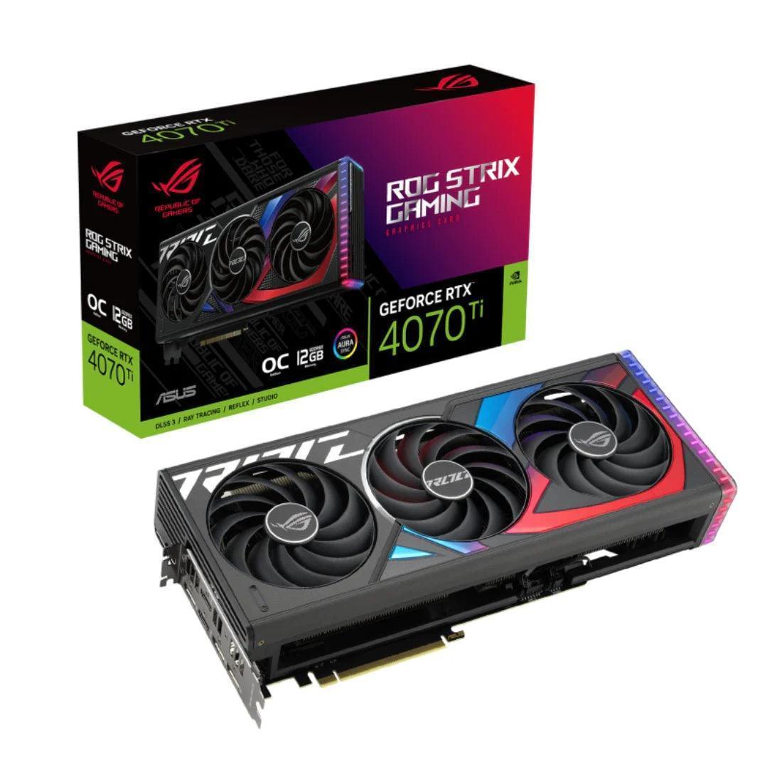 Asus ROG Strix GeForce RTX 4070 Ti OC 12GB GDDR6X Graphics Card Black PC BUILDER QATAR