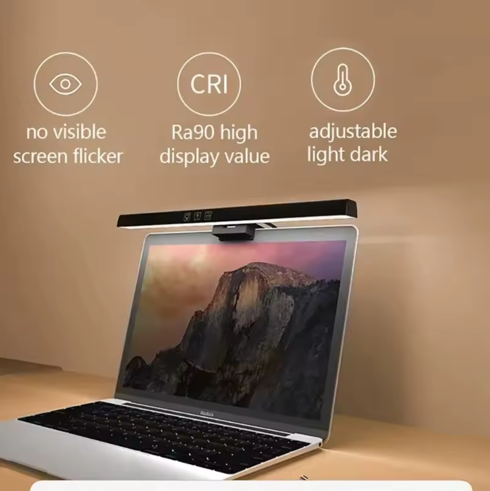 LED Monitor Light Bar BLACK 50cm – Eye-Care Screen Lamp with Stepless Dimming & USB Power - مصباح شاشة