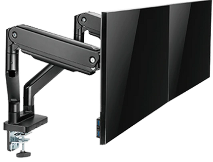 Twisted Minds Dual Monitor Heavy Duty Spring Assisted Monitor Arm USB Port TM-60-C012 - حامل شاشات