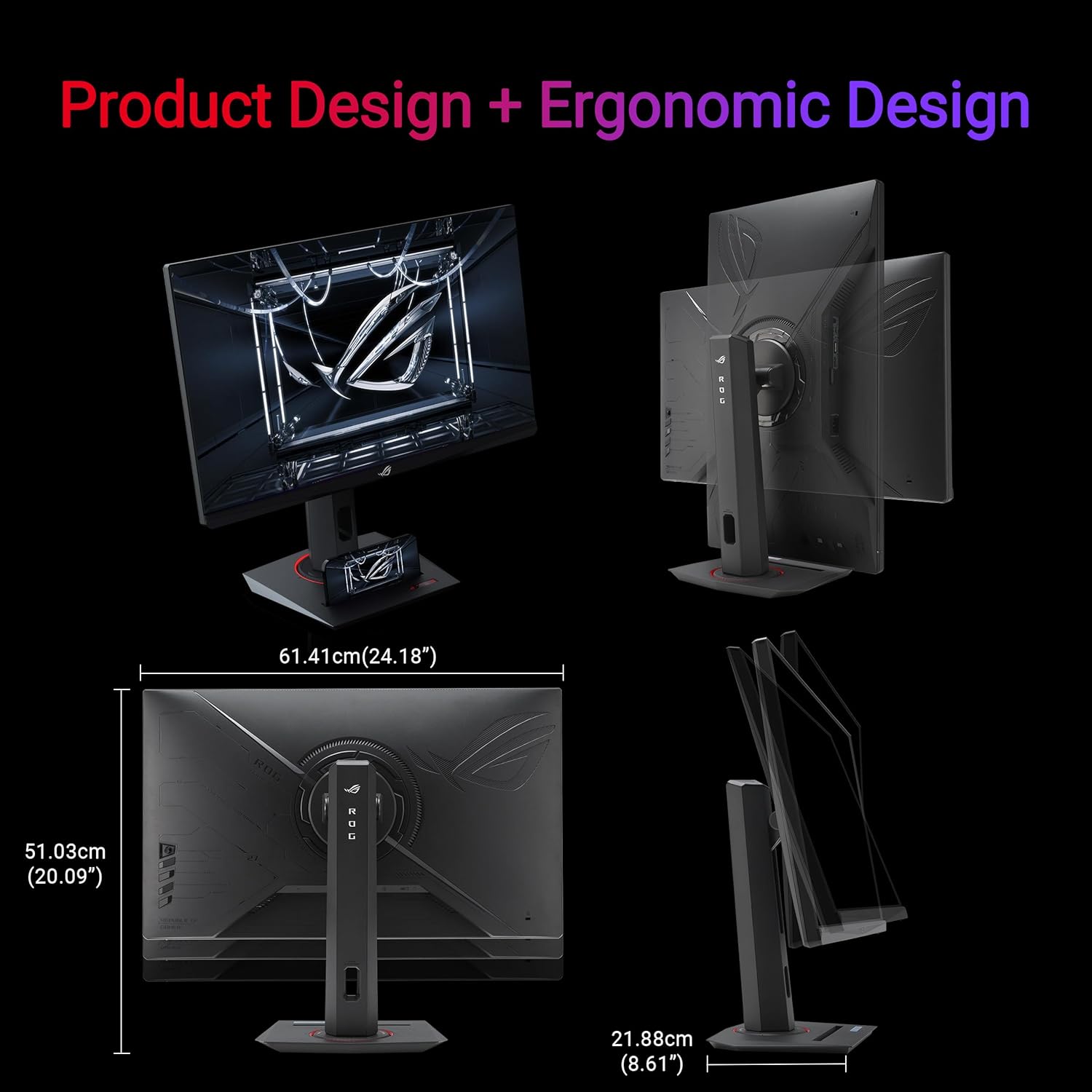 ASUS ROG Strix XG279CNS 27” Gaming Monitor (FHD 1080p, Fast IPS, 380Hz, 0.3ms, G-SYNC & FreeSync, USB-C) - شاشة ألعاب