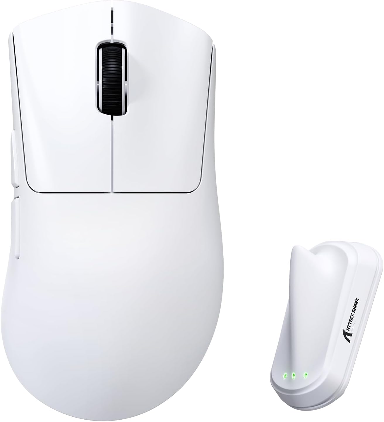 Attack Shark V8 Wireless Gaming Mouse 8000Hz PAW3950MAX Sensor Nordic 54L15, WHITE - ماوس قيمنق وايرليس