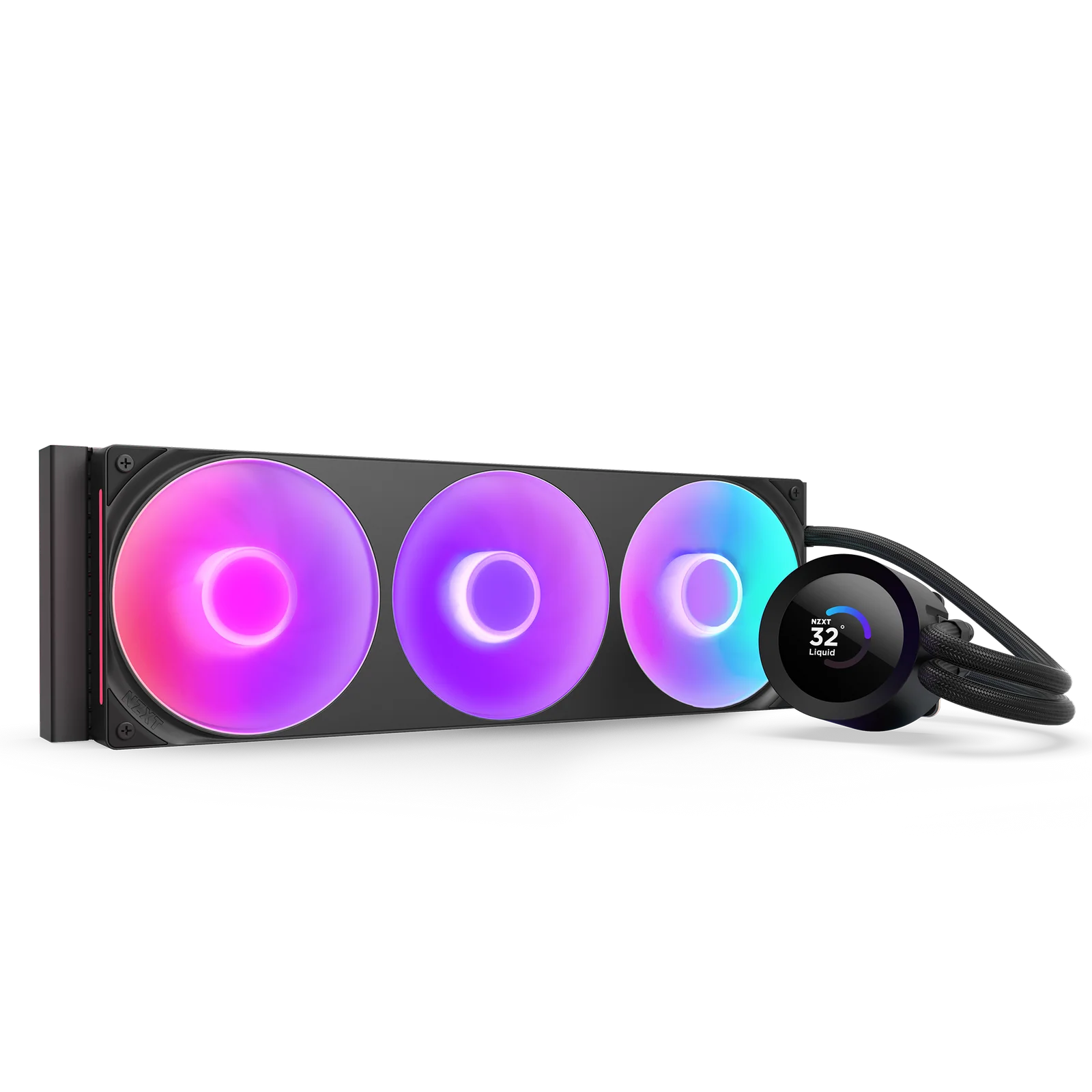 NZXT Kraken Plus 360 RGB V2 Black Cooler , 360 MM AIO - With LCD - مبرد مائي