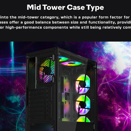 Twisted Minds 03 Apex Mid Tower Gaming Case - Black - كيس اسود