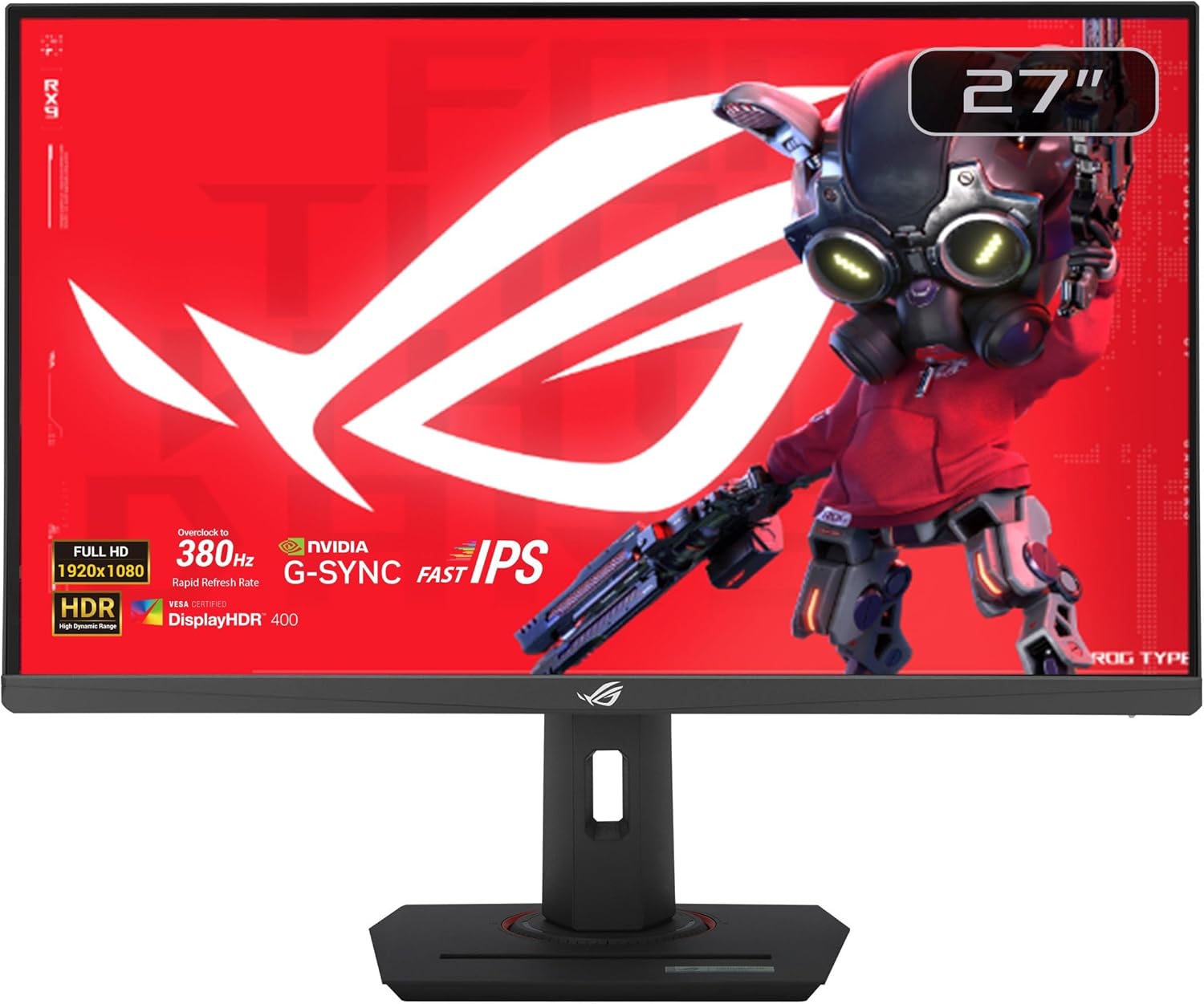 ASUS ROG Strix XG279CNS 27” Gaming Monitor (FHD 1080p, Fast IPS, 380Hz, 0.3ms, G-SYNC & FreeSync, USB-C) - شاشة ألعاب