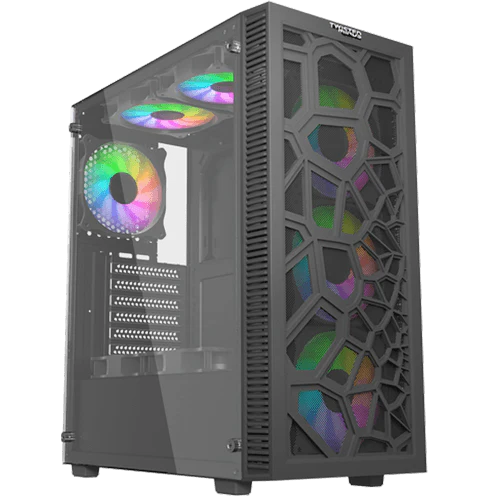 Twisted Minds 03 Spider Mid Tower Gaming Case - TM-GM-II - Black - كيس