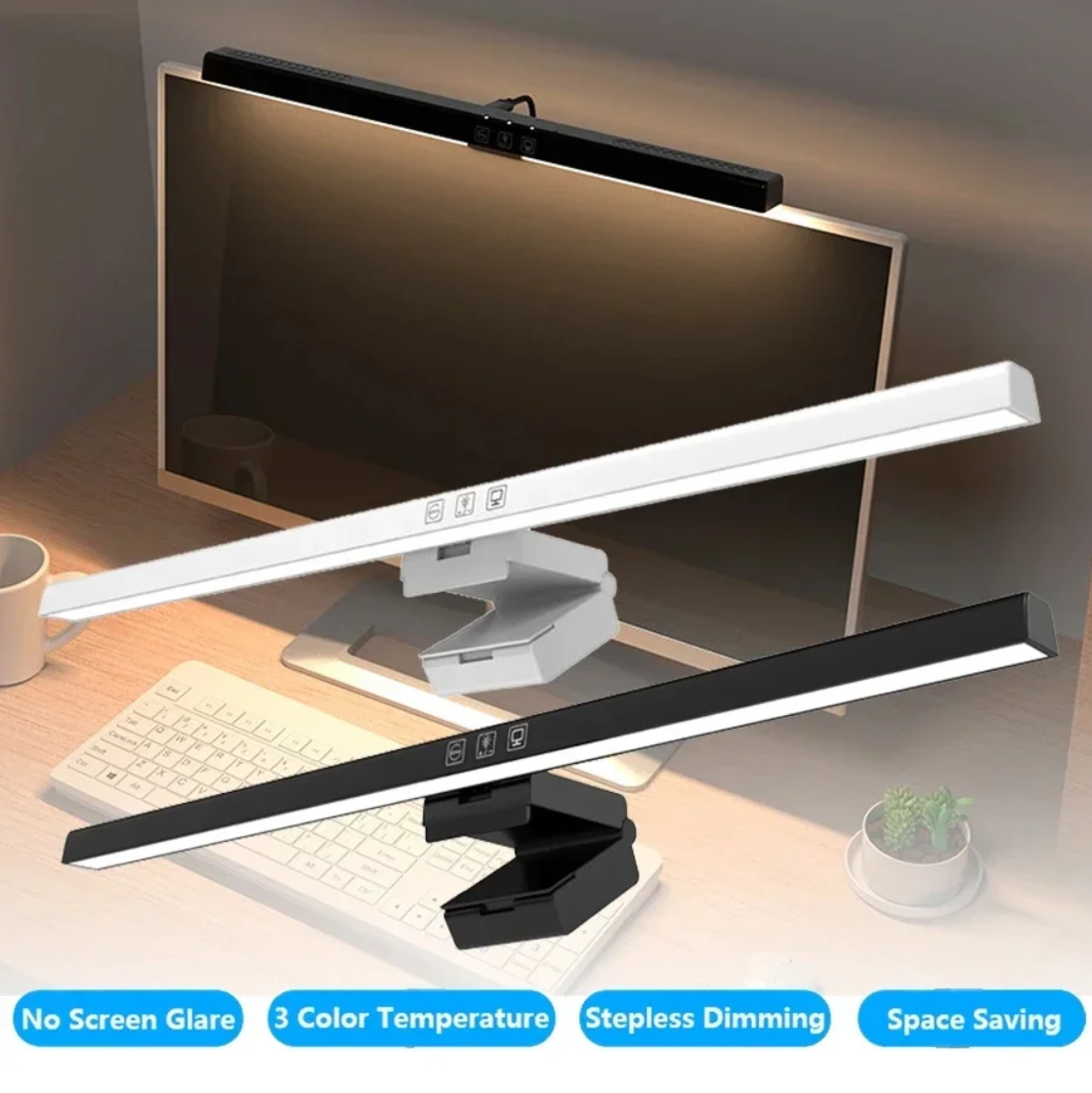 50cm LED Monitor Light Bar – Eye-Care Screen Lamp with Stepless Dimming & USB Power - مصباح شاشة 50 سم