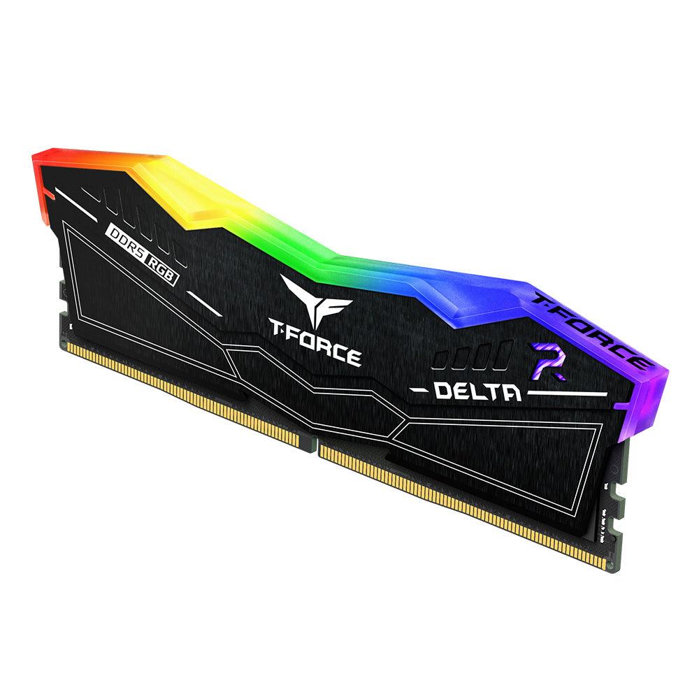 TEAMGROUP T-FORCE DELTA RGB BLACK RAM DDR5 32GB (16GBx2) 5200MHz - ذاكرة العشوائية