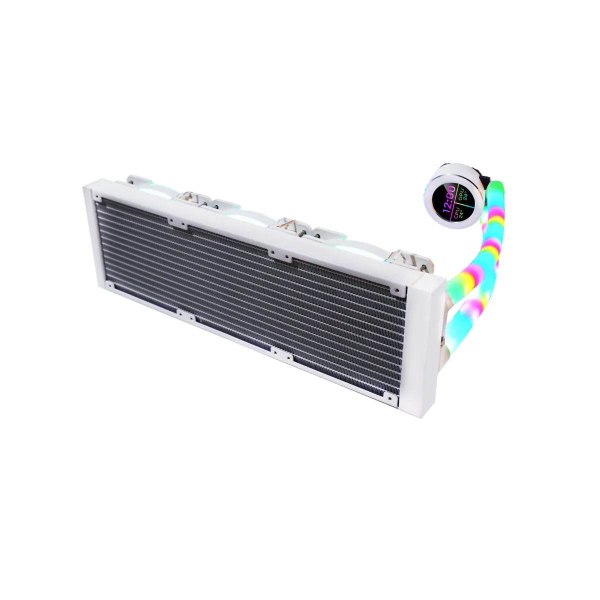 GAMEON KRAKEN N360 LCD Display Liquid CPU Cooler 360mm With ARGB Tube  White - مبرد مائي مع شاشه