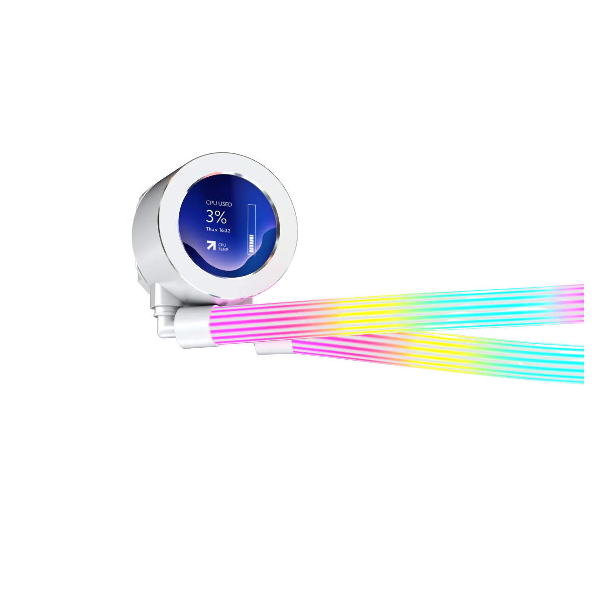 GAMEON KRAKEN N360 LCD Display Liquid CPU Cooler 360mm With ARGB Tube  White - مبرد مائي مع شاشه