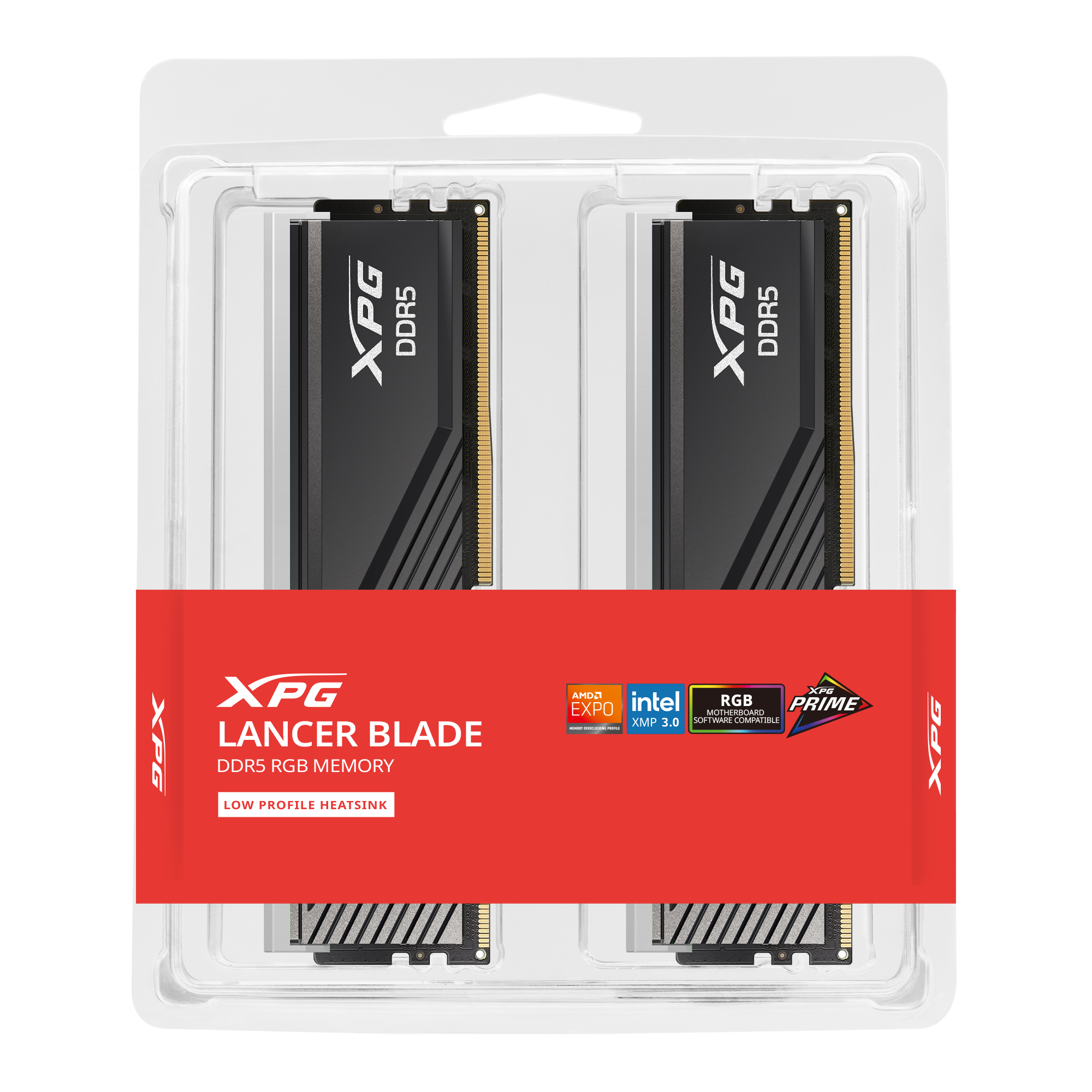 Adata XPG LANCER BLADE RGB RAM 32GB (2x16GB) DDR5, 5600MT/s, CL46 Gaming Memory Black - الذاكرة العشوائية