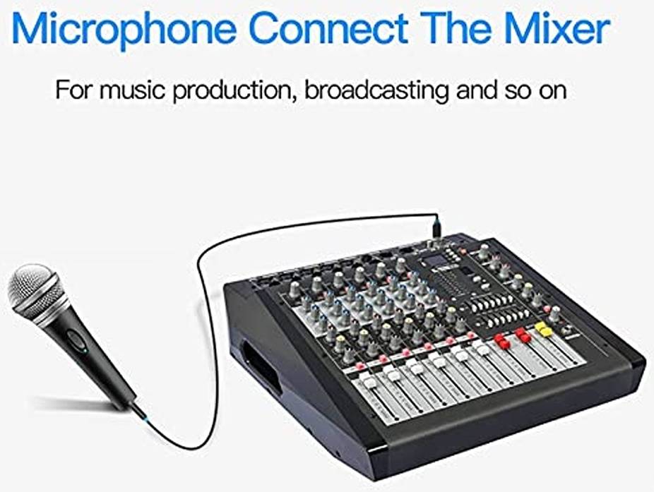 Vention 6.5mm Male to XLR Female Audio Cable, HIFI Audio Transmission, Microphone Connect Stereo, Nickel Plated Interface, 1.5 Meter, Black - كيبل