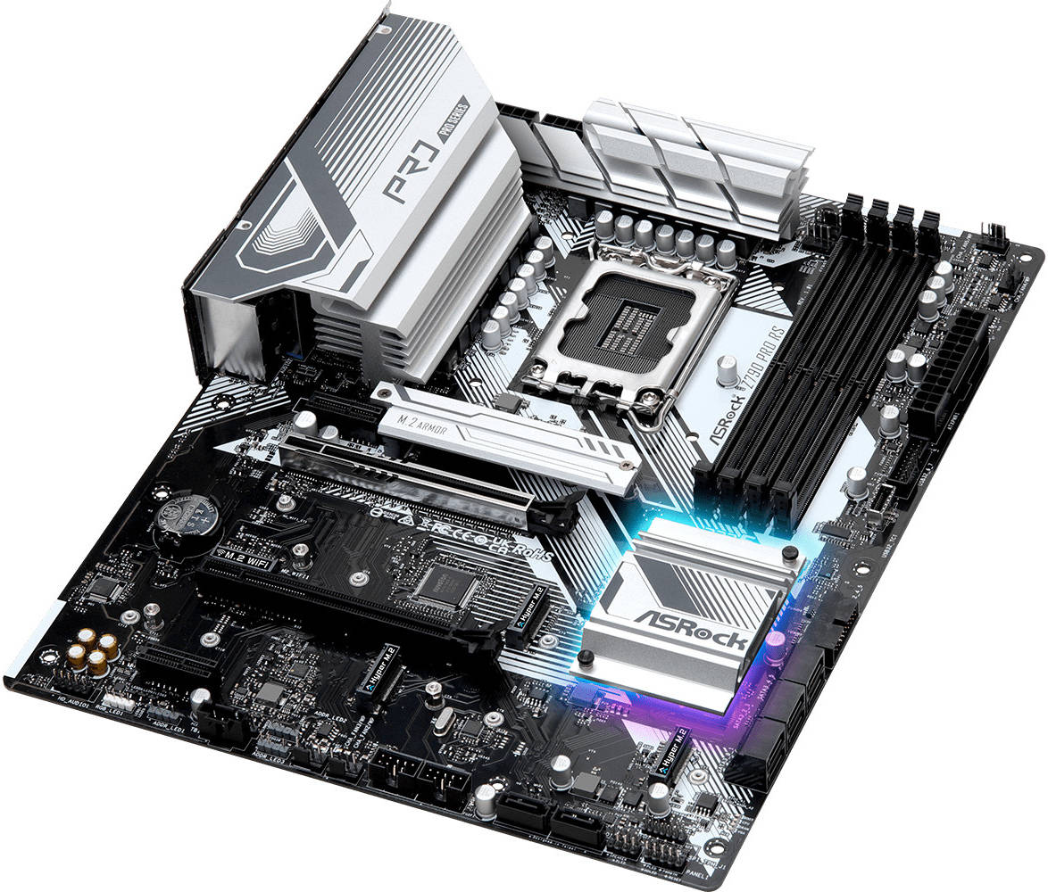 ASRock Z790 Pro RS LGA1700 ATX Motherboard, Intel Z790 Chipset, 4x 2 Channel DDR5 128GB Max - لوحه الام