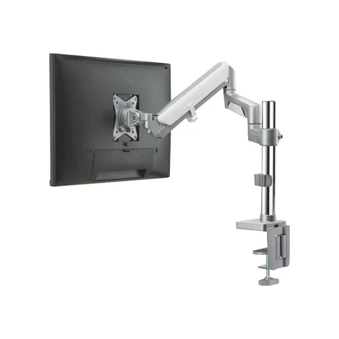 Gadgeton GO-GC012PS Premium Pole Mounted Single Monitor Arm Silver For 17 TO 32 INCH - حامل شاشه أبيض