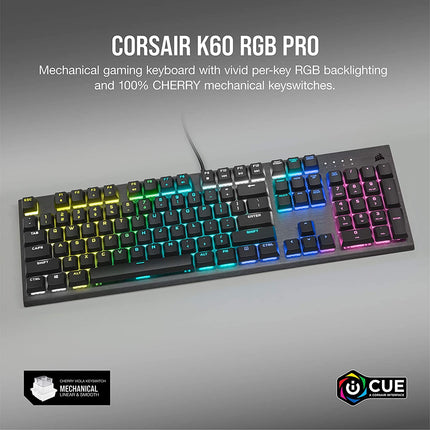 لوحة مفاتيح الألعاب الميكانيكية Corsair Wired K60 RGB Pro - كيبورد برازيلي