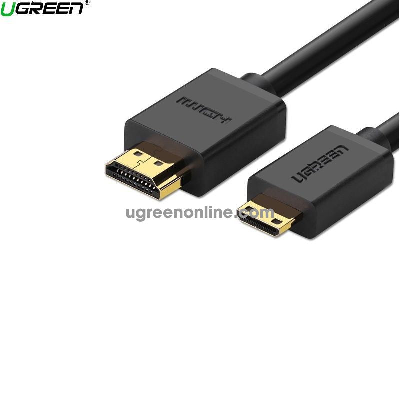 UGREEN Mini HDMI to HDMI Cable 1.5 m (Black)-كيبل أتش دي أم أي UGREEN Mini HDMI to HDMI Cable 1.5 m (Black)-كيبل أتش دي أم أي