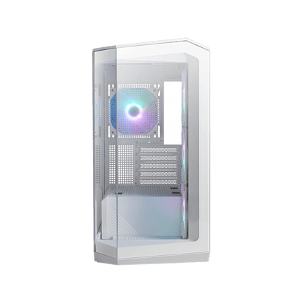 MSI MAG Pano M100R PZ Micro-ATX Tempered Glass Mid Tower Case - White -كيس أبيض