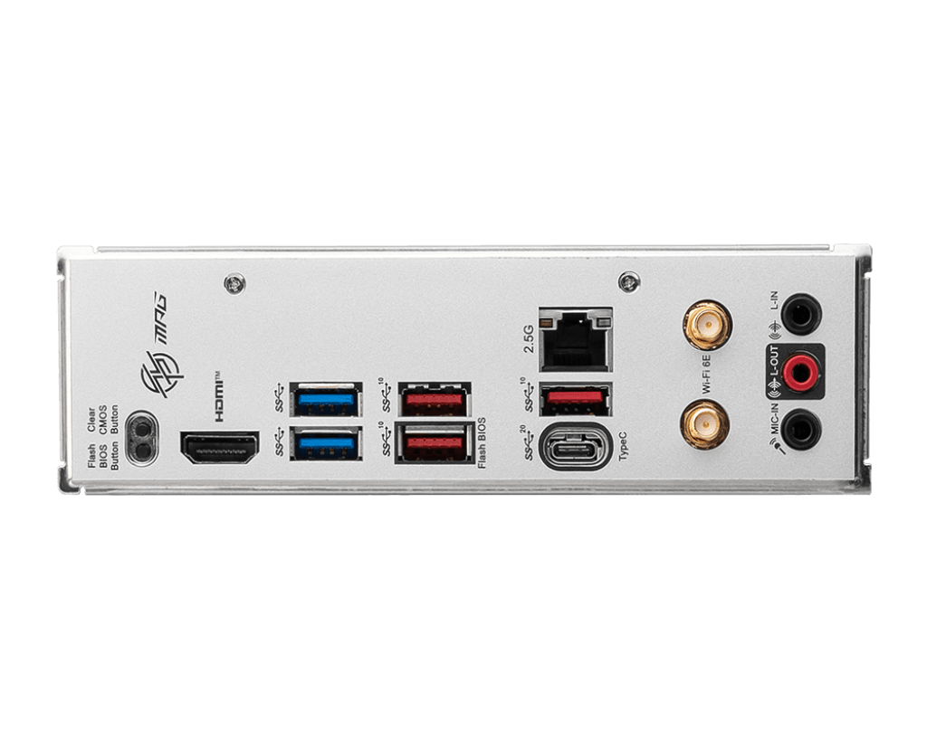 MSI MPG B650I EDGE WIFI, AM5, DDR5 Gaming Motherboard, Mini-ITX White - لوحه ام