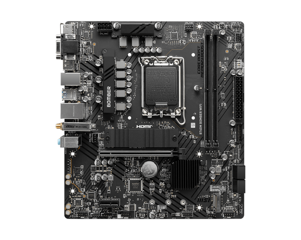 MSI B760M Bomber WiFi Motherboard DDR5, Micro-ATX, LGA1700 - اللوحة الأم