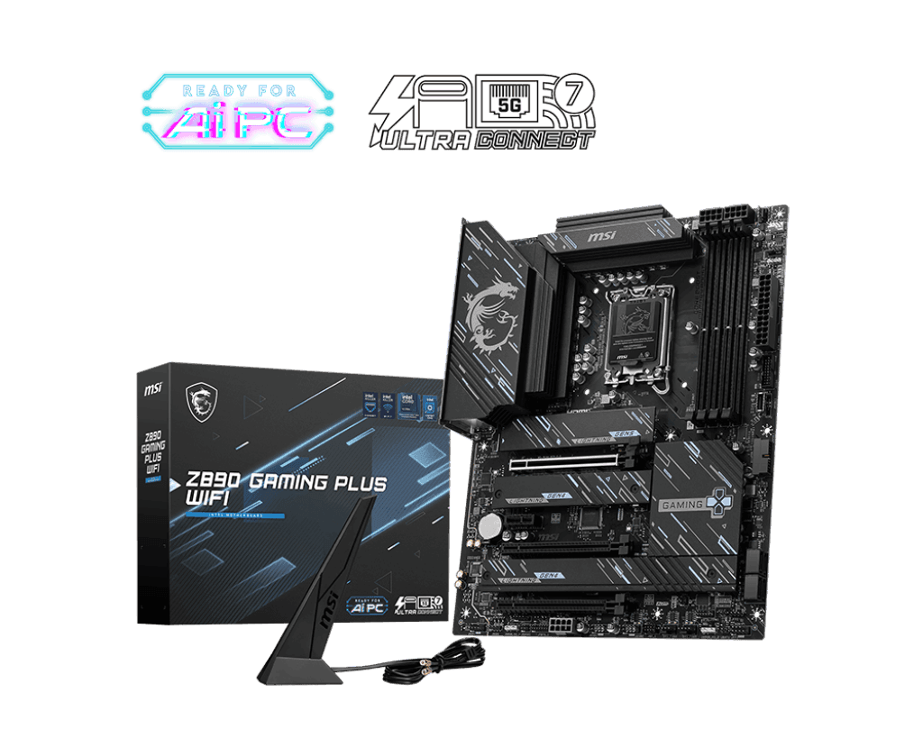 MSI Z890 GAMING PLUS WIFI DDR5 LGA 1851 Intel ATX Gaming Motherboard - Ù„ÙˆØØ© الأم MSI Z890 GAMING PLUS WIFI DDR5 LGA 1851 Intel ATX Gaming Motherboard - Ù„ÙˆØØ© الأم