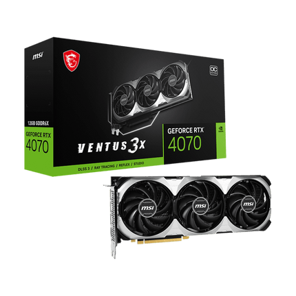 MSI GEFORCE RTX 4070 VENTUS3X 12GB GDDR6 - أسود - كرت شاشة