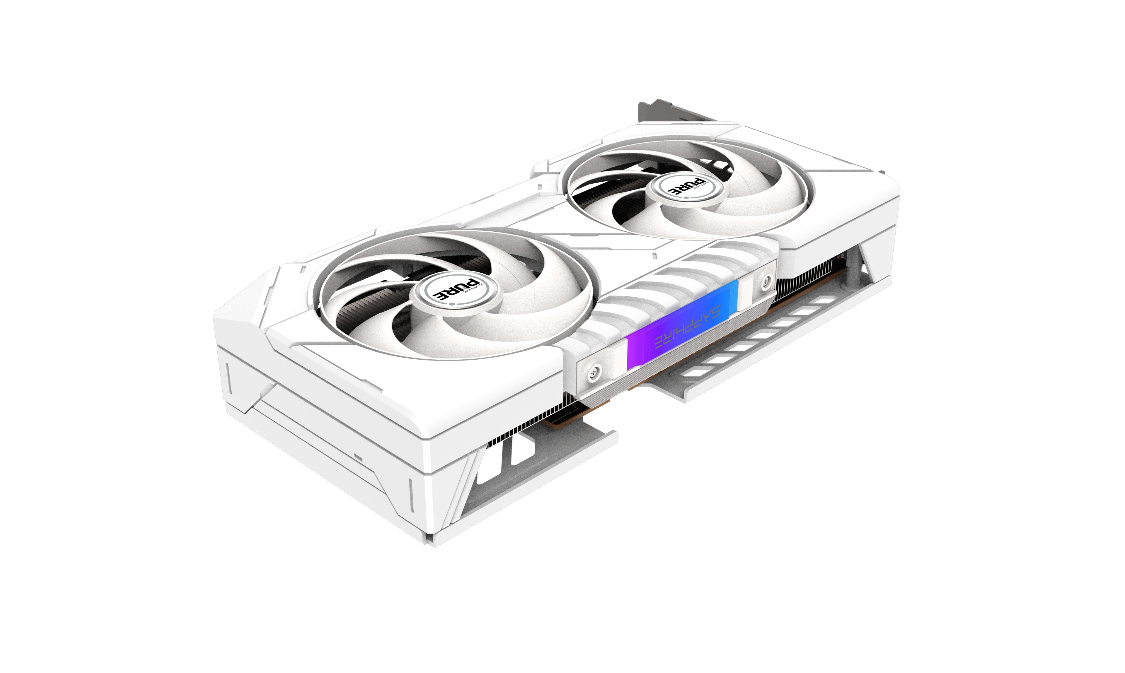 SAPPHIRE PURE AMD RADEON RX 9060 XT GAMING OC 16GB DUAL HDMI / DP - WHITE  - كرت شاشه أبيض