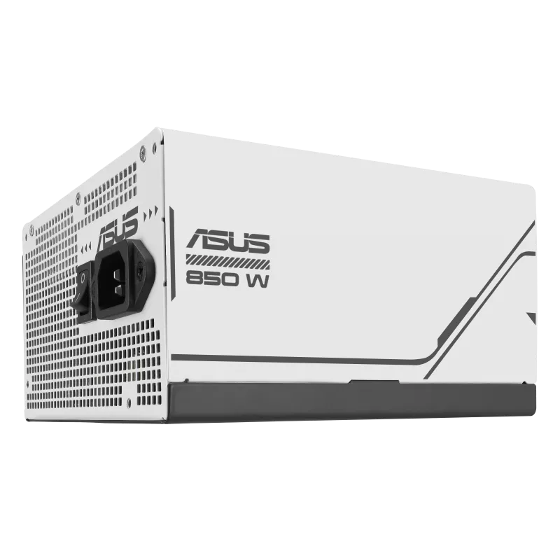 ASUS Prime AP-850G Fully Modular ATX Power Supply, 850W Power, 80 Plus Gold Efficiency, Active PFC, ATX 3.0 Compatible, Dual-Ball Fan Bearings, White - مزود الطاقة