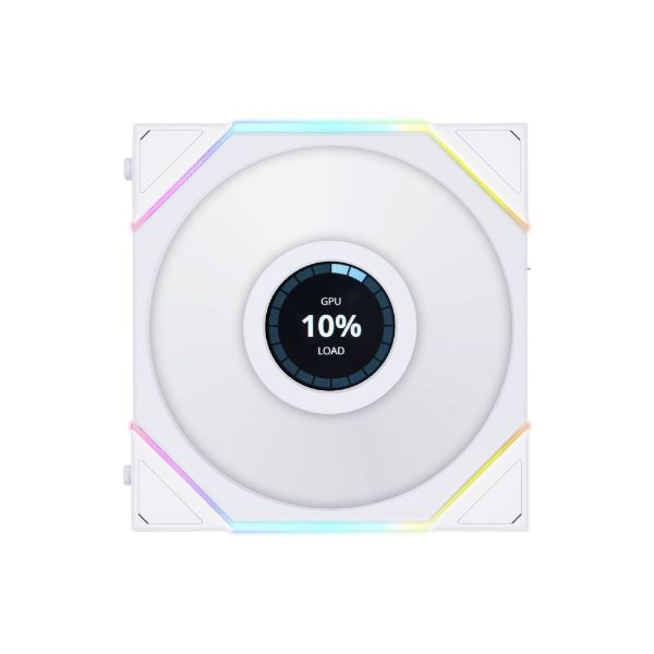 Lian Li UNI FAN TL WL-LCD Wireless 120mm – White (Single Pack) - مروحة
