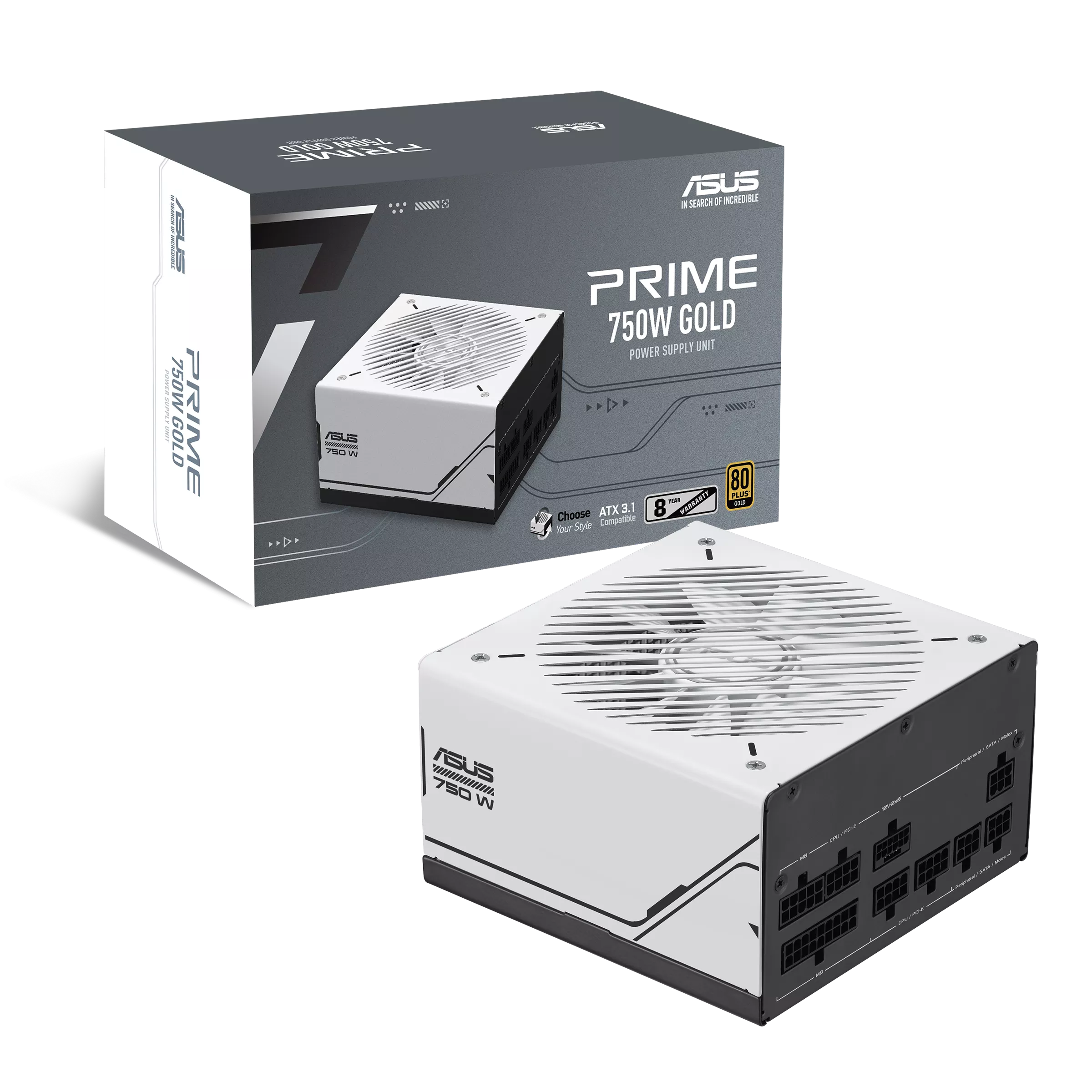 ASUS Prime 750W Gold (750 Watt, ATX 3.0 Compatible, Fully Modular Powe ...