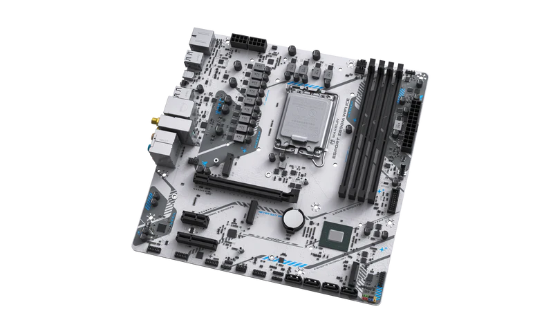 MAXSUN eSport Z890M WIFI ICE Motherboard LGA 1851 socket DDR5 - White - اللوحة الأم