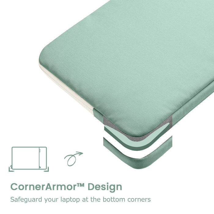 Tomtoc Defender-A23 Jelly Laptop Sleeve Kit For 13-inch Macbook Air - Green - حقيبه لابتوب