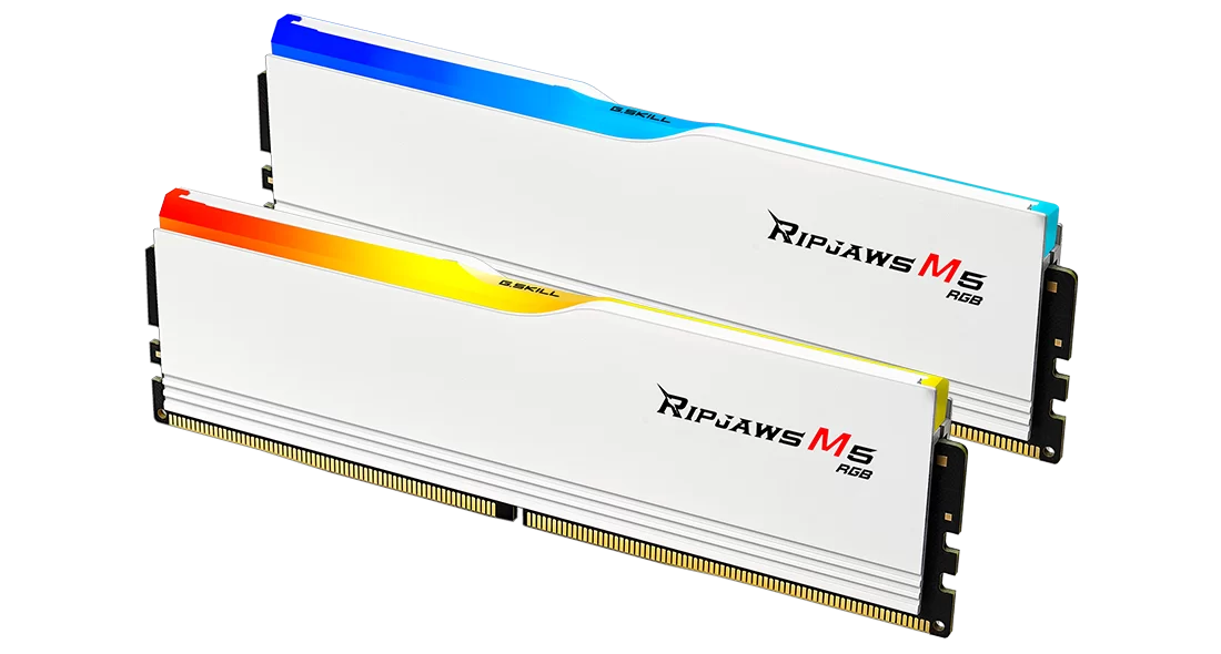 G.Skill Ripjaws M5 32GB (2x16GB) DDR5-6000 CL30-40-40-96 RGB Intel XMP / EXPO White - رام