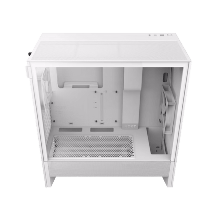 NZXT H5 Flow 2024 Edition all White Mid Tower Gam - كيس أبيض 