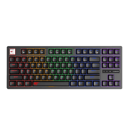 HAVIT KB892L-B RGB Backlit Wired Mechanical Gaming Keyboard - لوحه مفاتيح سوداء