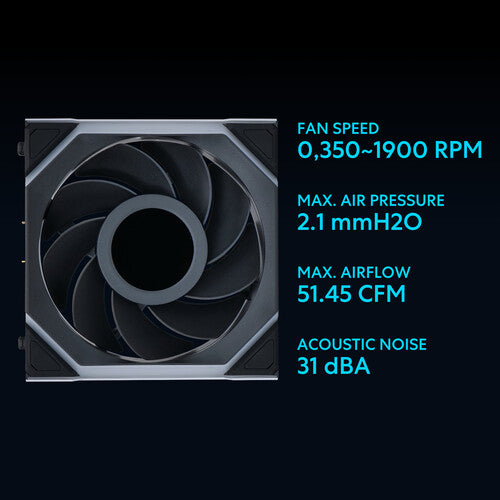Lian Li Uni Fan SL120 LCD REVERSE BLADE  Triple Fan Kit - Black - مراوح تبريد مع شاشه