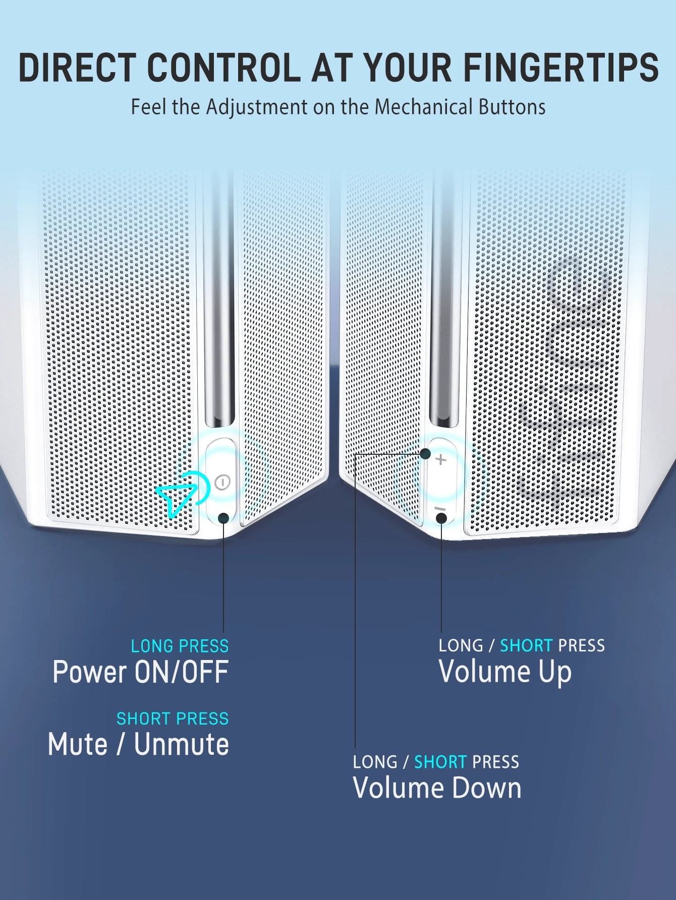 FIFINE Computer Speakers, Desktop PC Speakers with Volume Control, RGB Gaming Loudspeakers Wired with 3.5mm Aux Audio Cable for Laptop Monitor Phone Tablet-AmpliGame A20  مكبر صوت