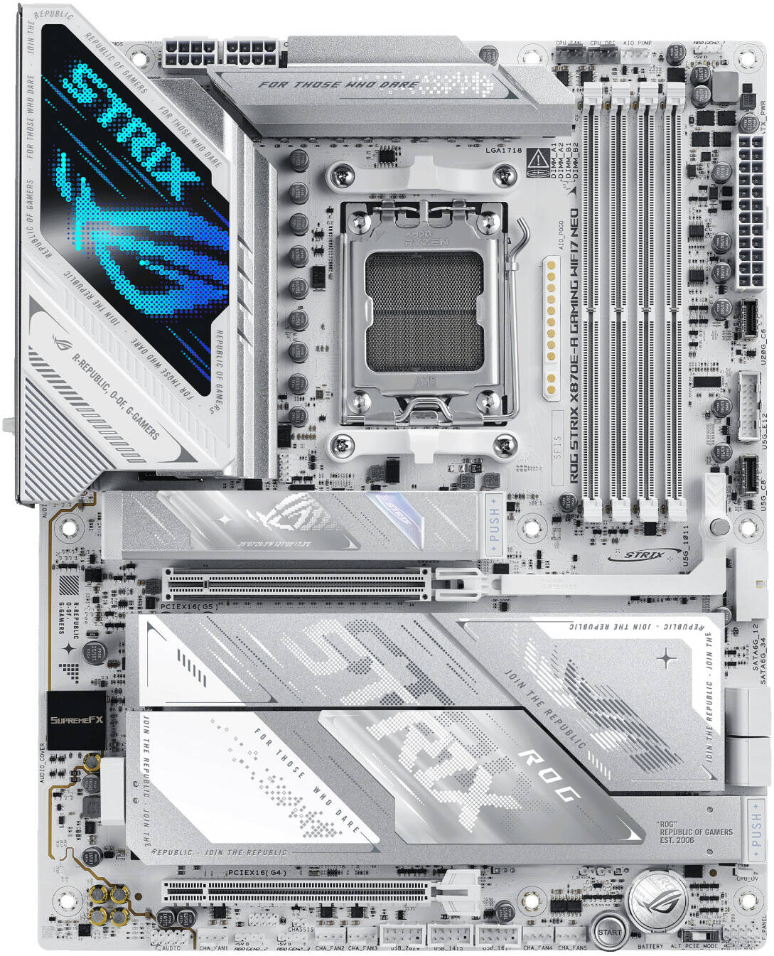 ASUS ROG STRIX X870E-A Gaming Wifi7 Neo ATX AM5 Motherboard DDR5, AMD X870E Chipset - اللوحة الأم