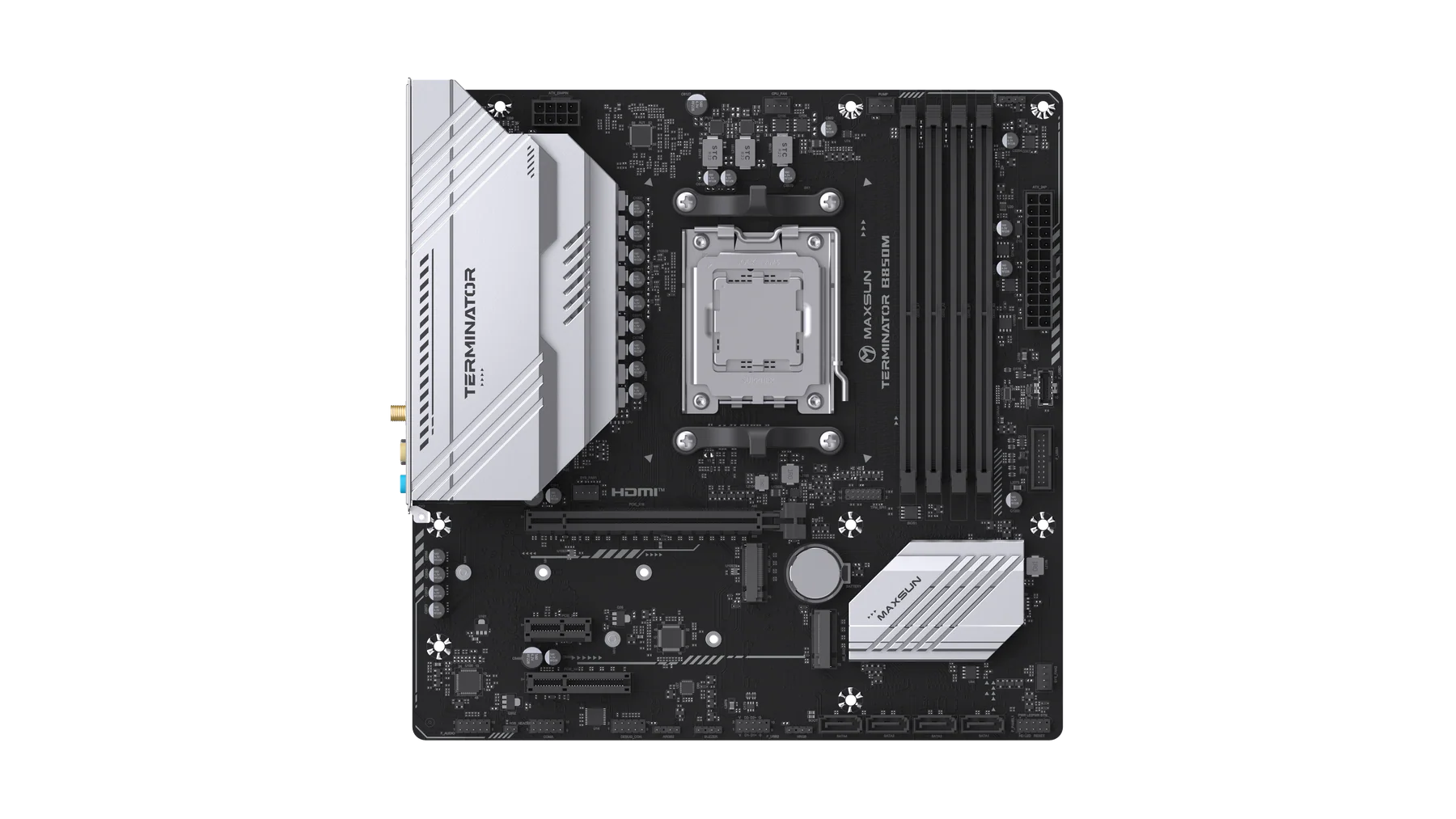 MAXSUN Terminator B850M PRO DARK WIFI DDR5 AM5 M-ATX AMD Motherboard - اللوحة الأم