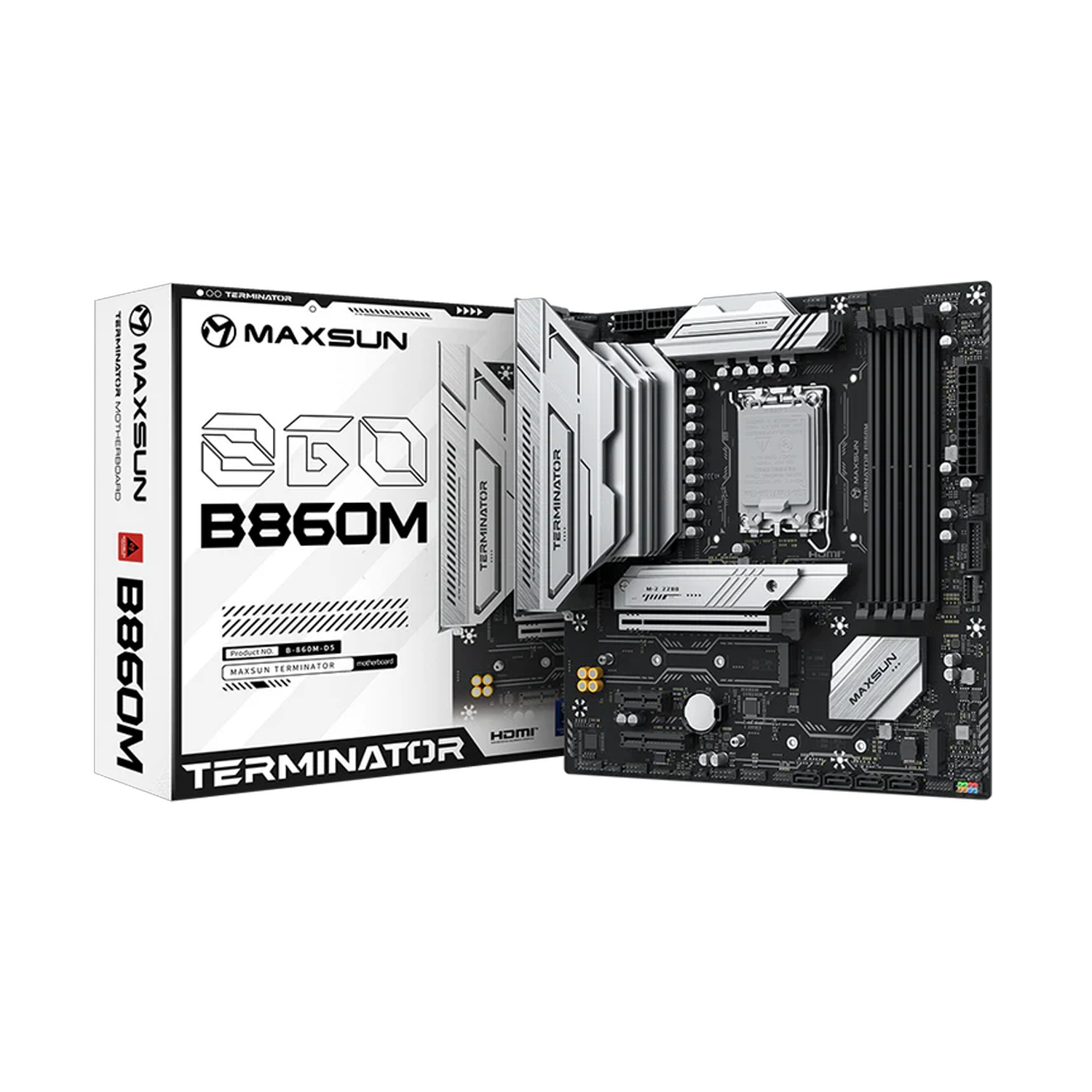 MAXSUN Terminator B860M WIFI DDR5 LGA 1851 M-ATX Intel Motherboard - اللوحة الأم