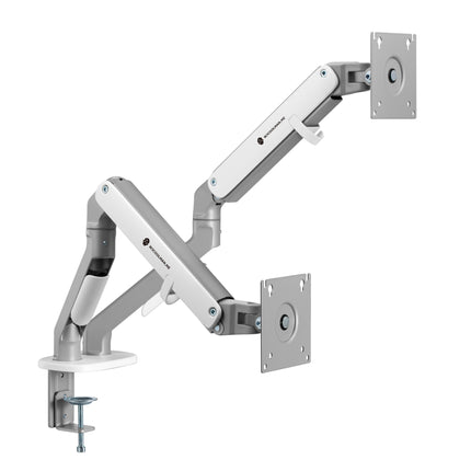 WJ COOLMAN PRO 2101 DUAL PRO SPRING MONITOR ARM / MOUNT WHITE- حامل  شاشه أبيض