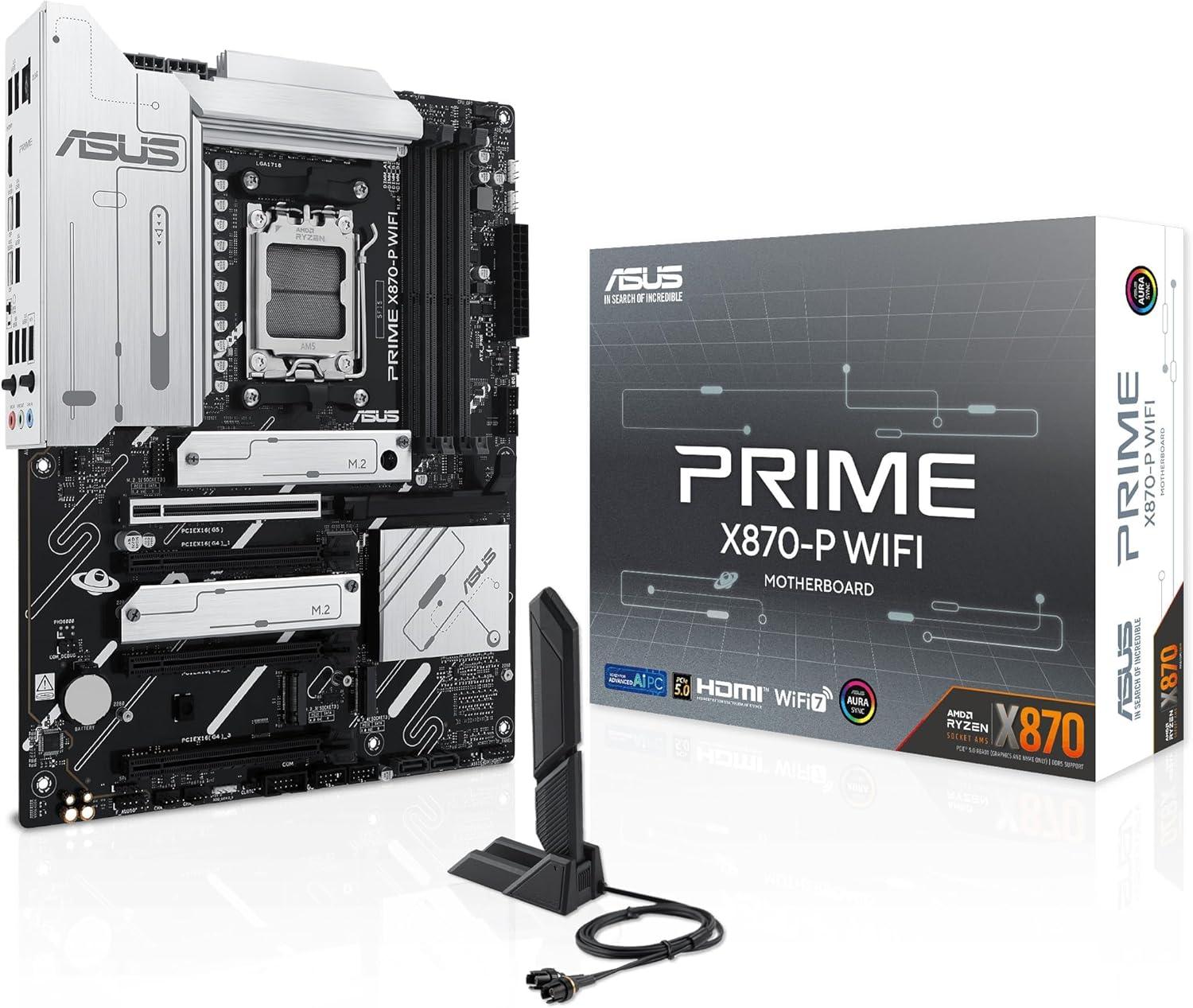 ASUS Prime X870-P WiFi AMD AM5 X870 ATX Motherboard - لوحة أم ASUS Prime X870-P WiFi AMD AM5 X870 ATX Motherboard - لوحة أم