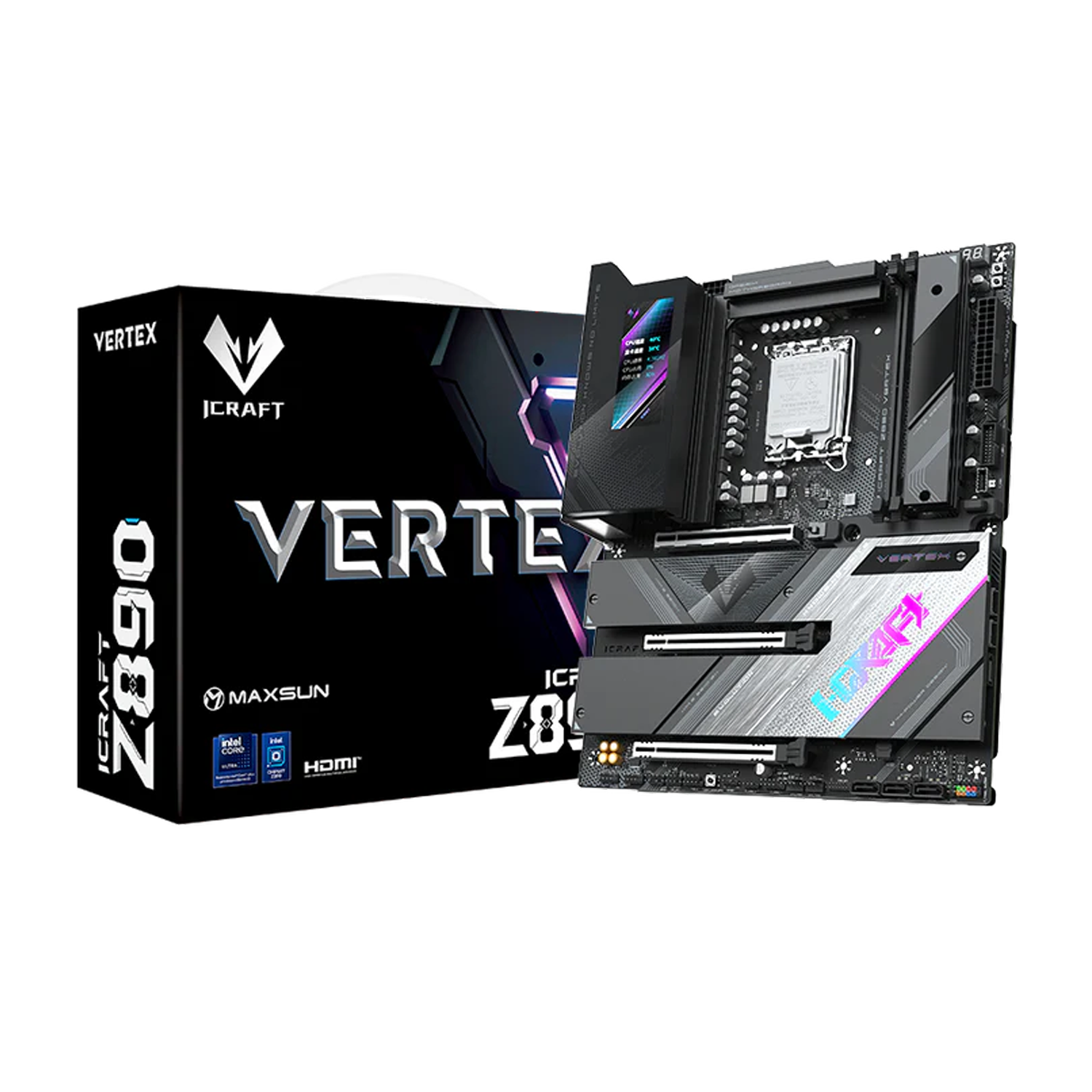 MAXSUN iCraft Z890 VERTEX WIFI DDR5 LGA 1851 ATX Intel Creator Motherboard - اللوحة الأم