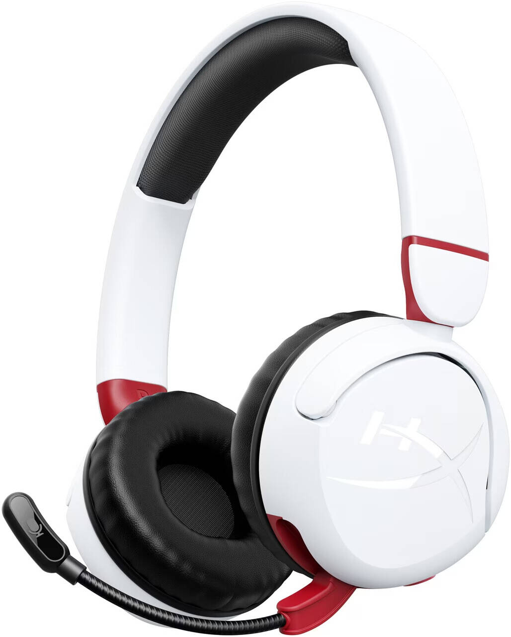 HyperX Cloud Mini, Wireless Gaming Headset, Microphone, Immersive Audio, Comfortable And Lightweight, BT 5.3, 25 Hours Battery Life, Volume Level Below 85 dB, For Ages 8-12, White - سماعه القيمنق