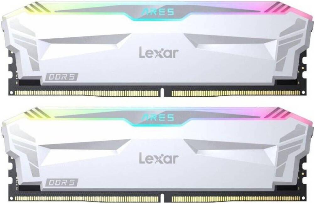 Lexar Ares RAM 32GB (2x16GB) DDR5 6800 MHz, CL32 CAS Latency Support Intel XMP 3.0 and AMD EXPO, White - رام