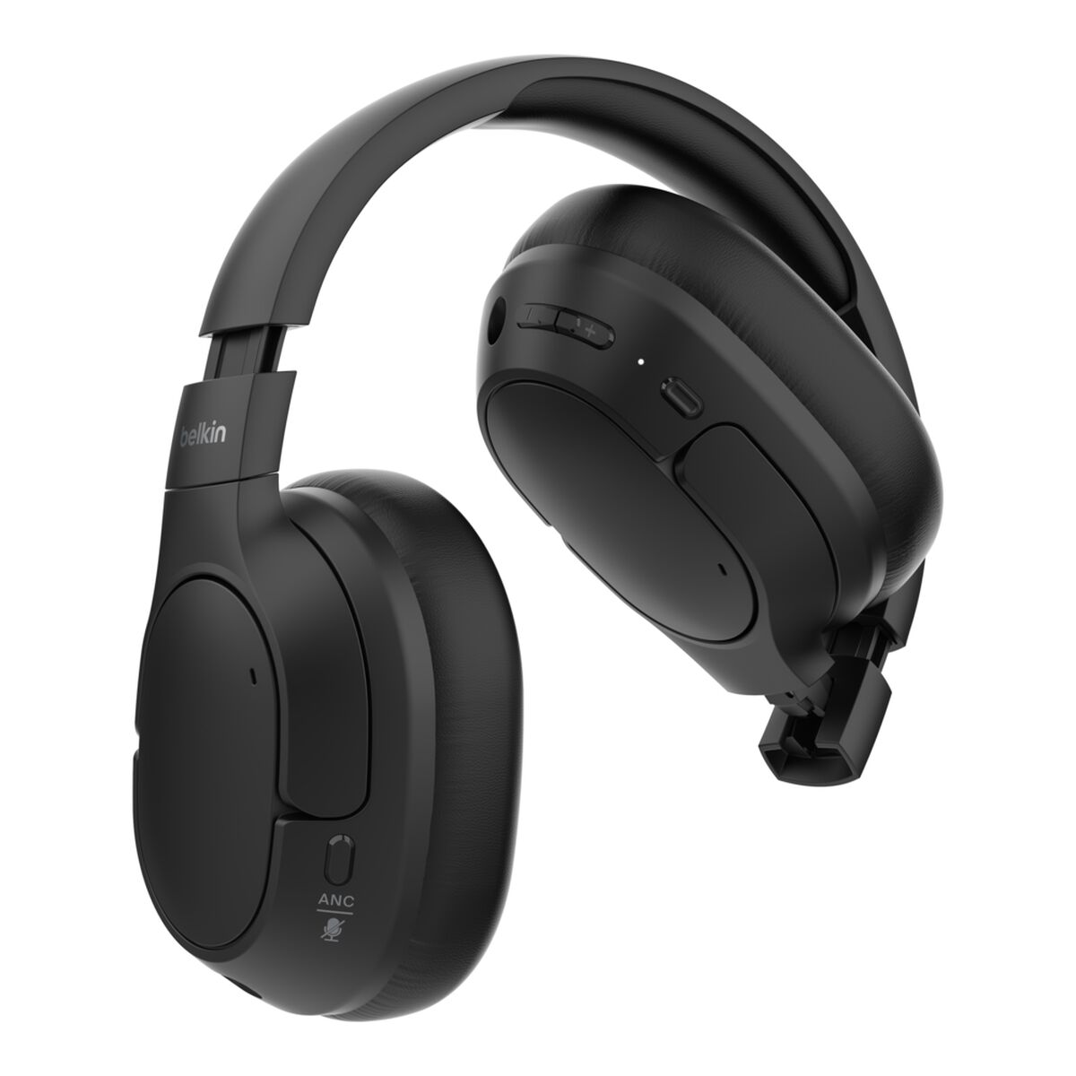 Belkin SoundForm Isolate Wireless Noise Cancelling Over-Ear Headphones, 60H Battery, Black