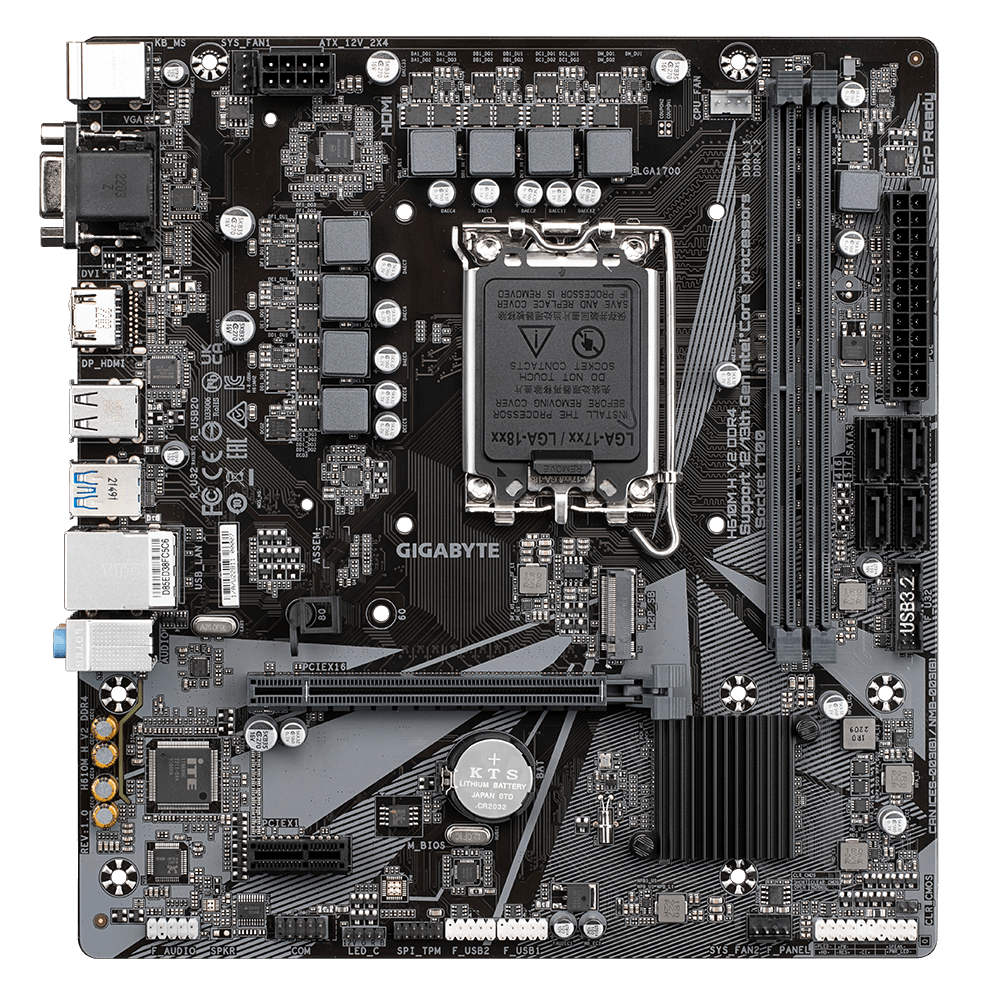 Gigabyte H610M H V2 LGA 1700, DDR4, m-ATX Motherboard - اللوحة الام