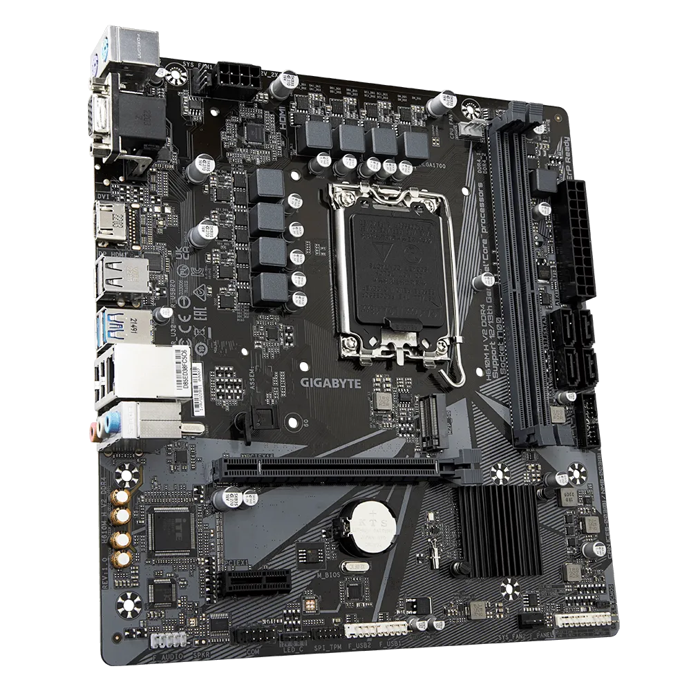 Gigabyte H610M H V2 LGA 1700, DDR4, m-ATX Motherboard - اللوحة الام