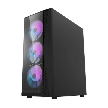 Darkflash DK352 PLUS Luxury ATX/MATX/ITX Gaming case With Pre-Installed 4 ARGB Fans - black - كيس