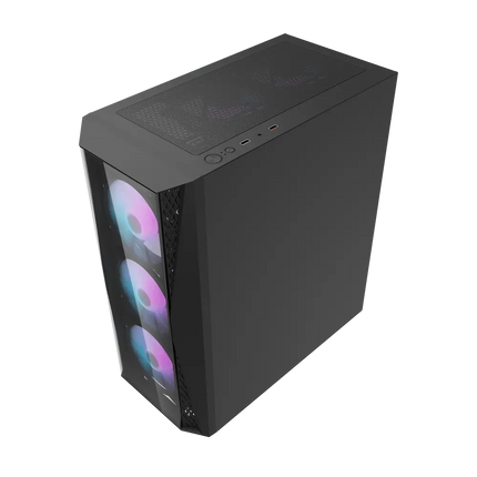 Darkflash DK352 PLUS Luxury ATX/MATX/ITX Gaming case With Pre-Installed 4 ARGB Fans - black - كيس