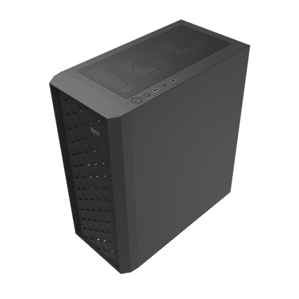 Darkflash DK351 ATX/M-ATX/ITX Gaming PC Case Black With Pre-installed 4 ARGB Case Fans - كيس