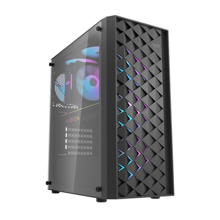 Darkflash DK351 ATX/M-ATX/ITX Gaming PC Case Black With Pre-installed 4 ARGB Case Fans - كيس